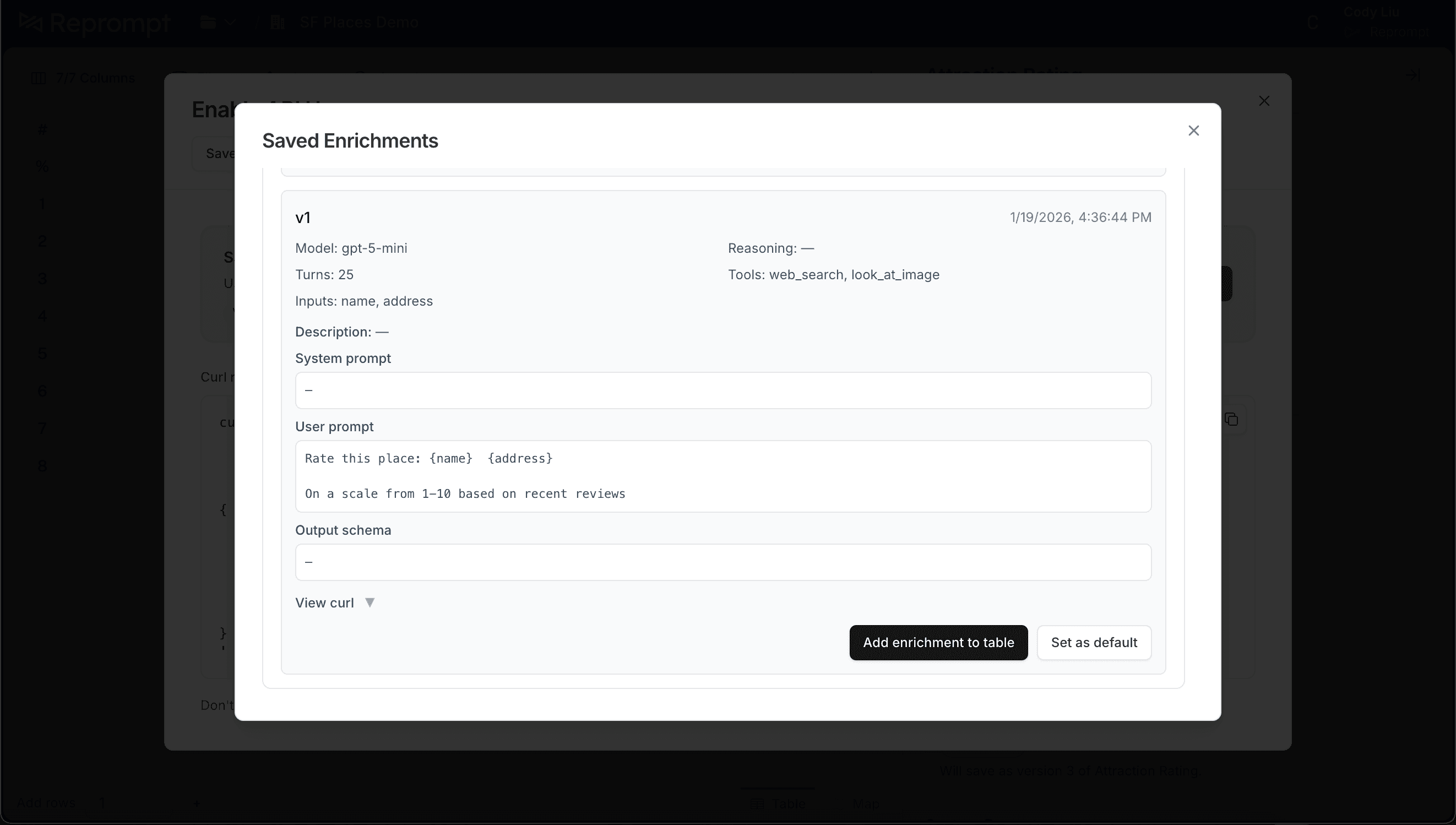 Set a different version as default