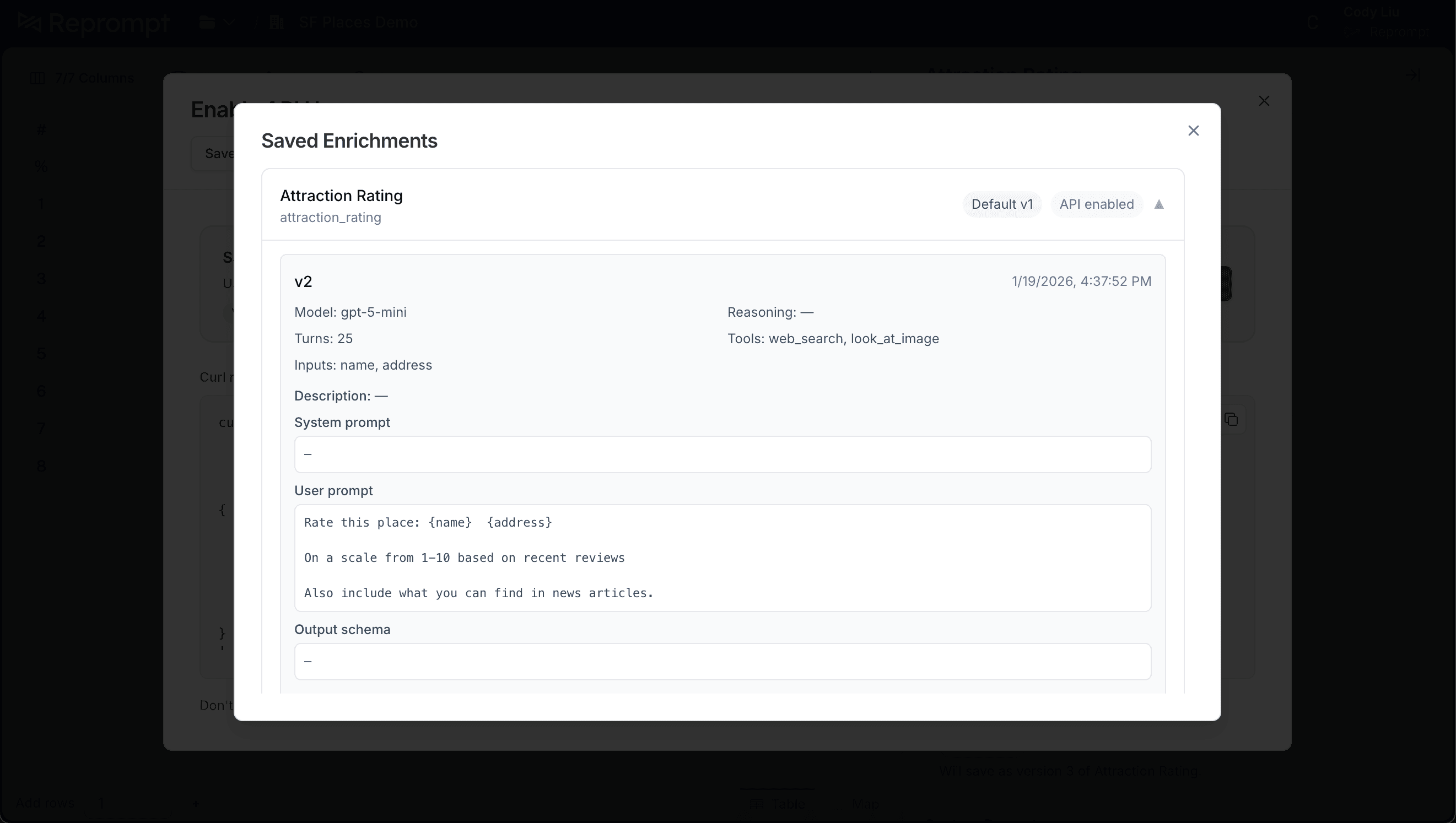 Default version updated in the header