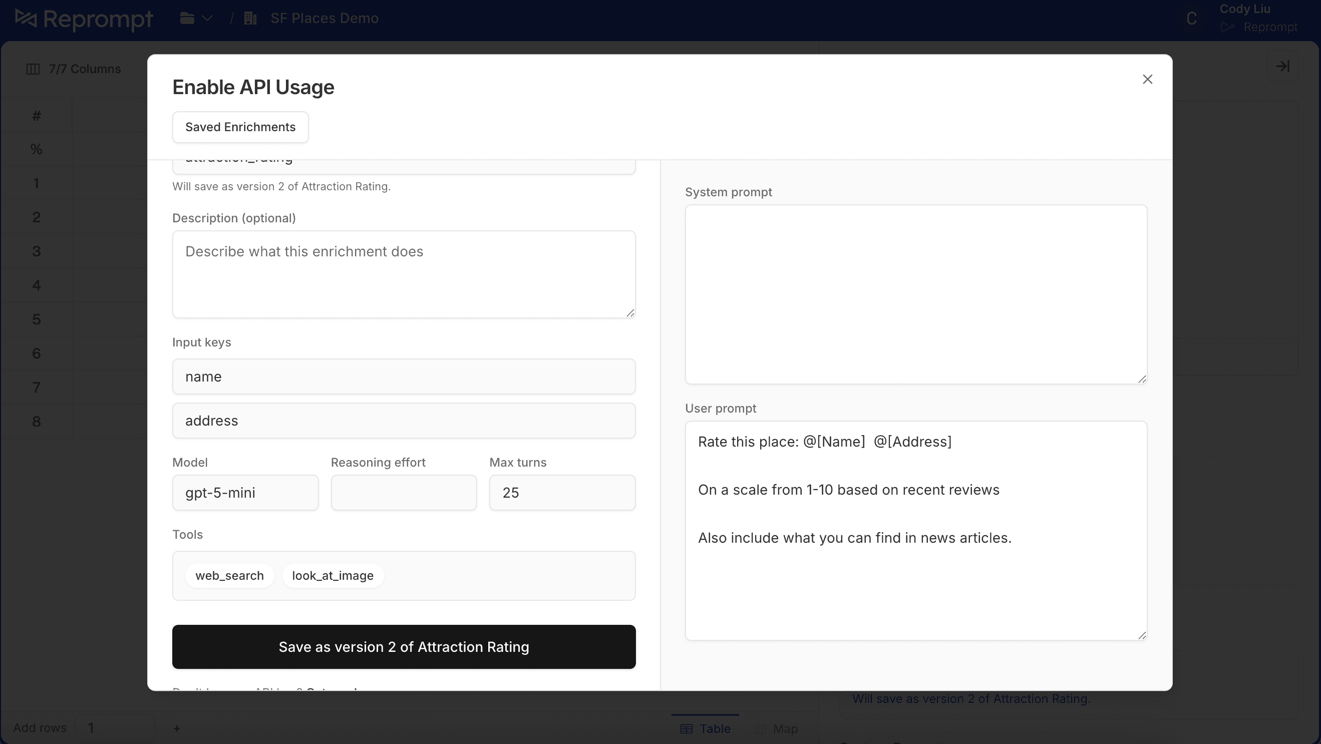 Save new version confirmation